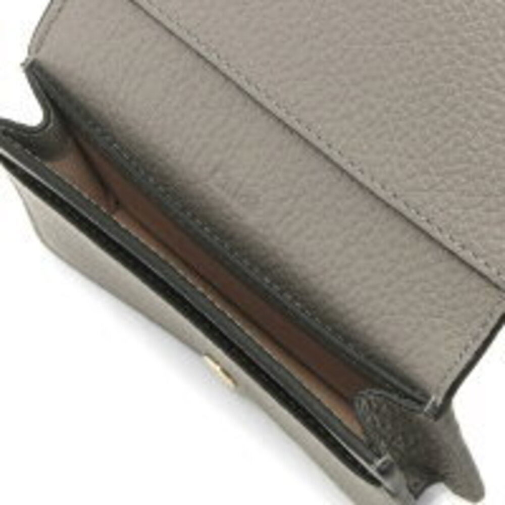 Chloe Cashmere Wallet Gray Holder Business Alphabet